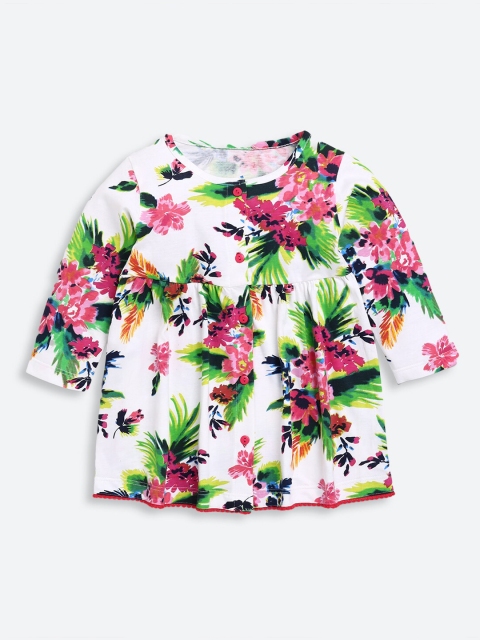 

TAMBOURINE Girls White Floral Printed Dress