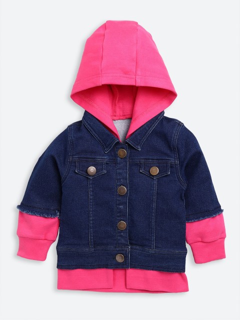 

TAMBOURINE Girls Pink & Blue Hooded Sweatshirt