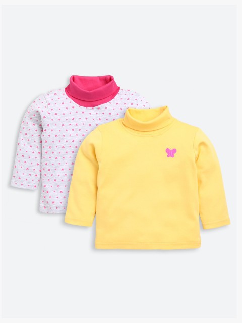 

TAMBOURINE Girls White & Yellow Set of 2 Sweatshirt