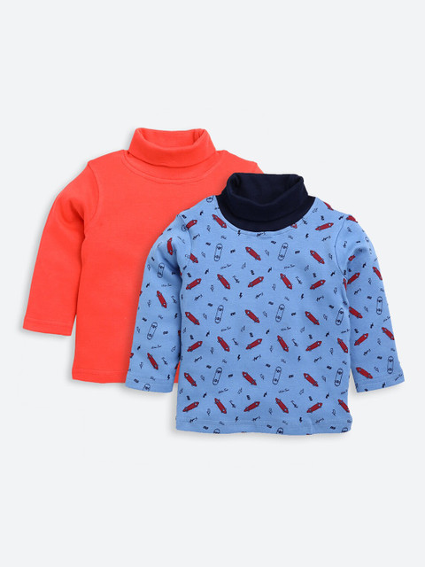 

TAMBOURINE Boys Coral & Blue Set of 2 Sweatshirt