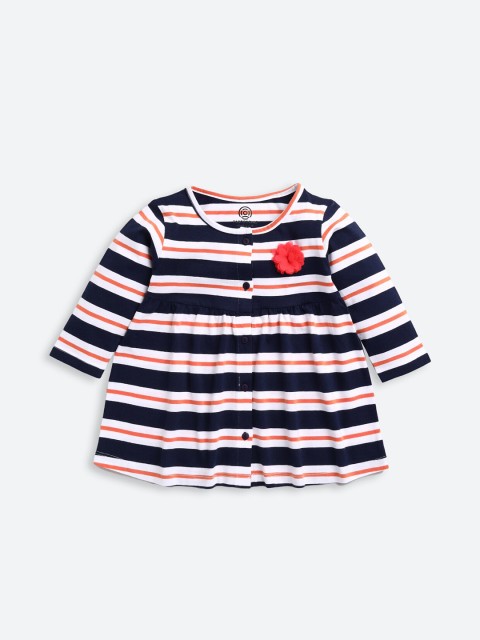 

TAMBOURINE Navy Blue Striped Dress