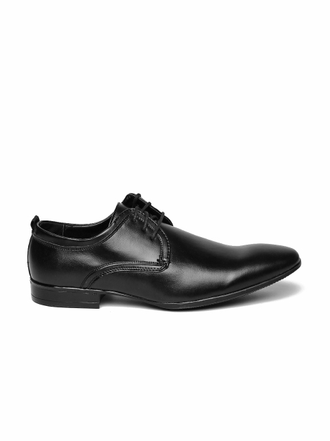 

Call It Spring Men Black Round-Toed Derby Shoes