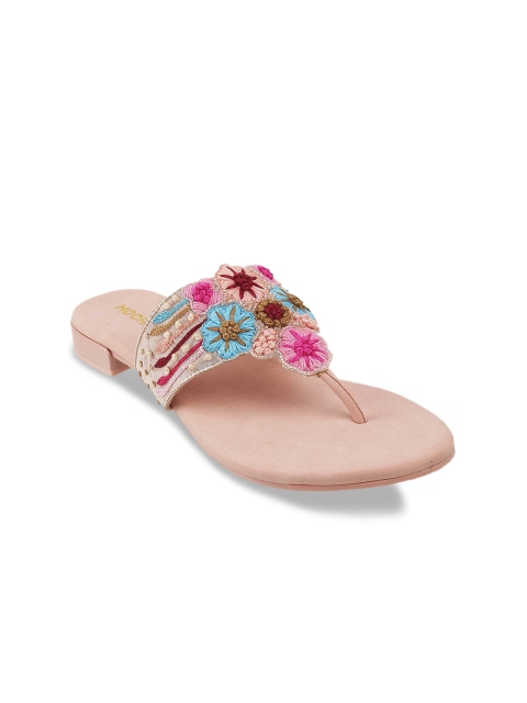 

Mochi Women Pink Open Toe Flats