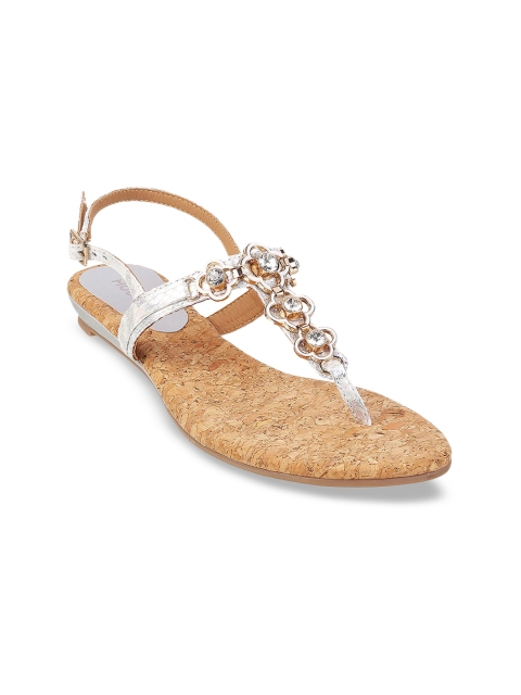 

Mochi Grey Embellished Ethnic Comfort Sandals