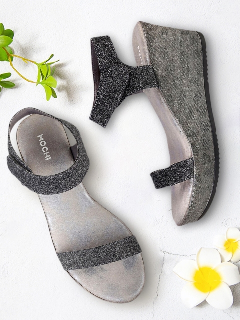 

Mochi Grey Wedge Heels