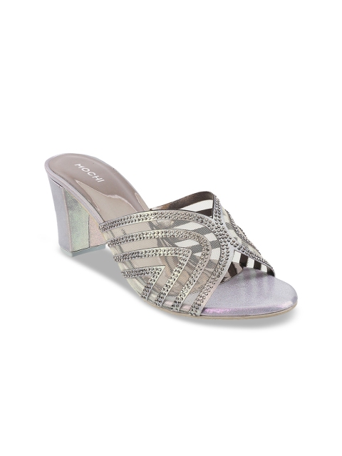 

Mochi Grey Block Mules