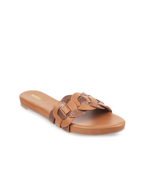 

Mochi Women Tan Open Toe Flats