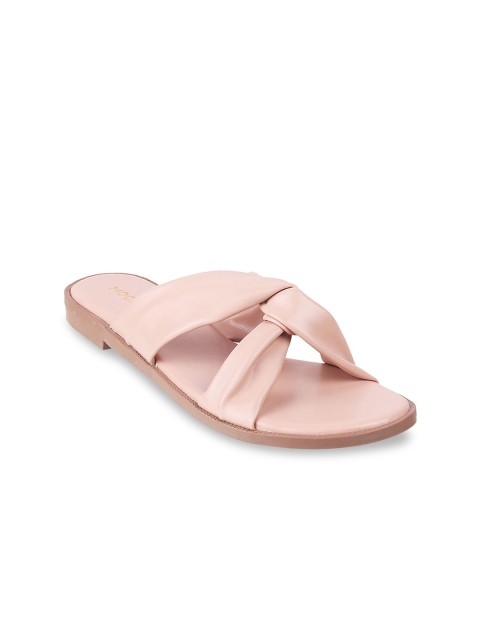 

Mochi Women Pink Open Toe Flats