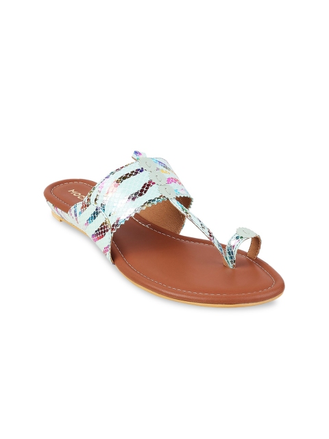 

Mochi Women Green One Toe Flats