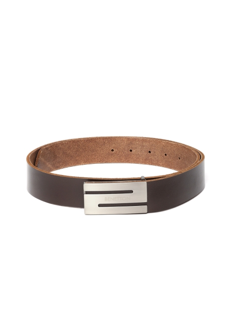 

United Colors of Benetton Men Coffee Brown Solid Leather Formal Belt