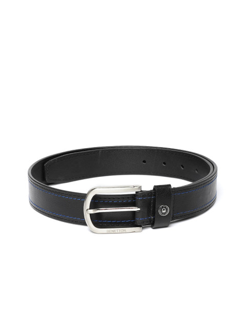 

United Colors of Benetton Men Black Solid Casual Belt