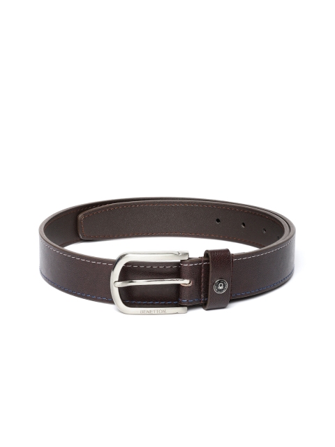 

United Colors of Benetton Men Coffee Brown Solid Casual Belt