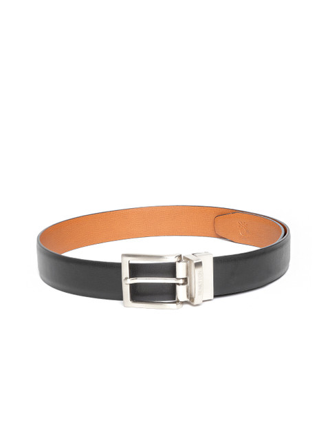 

United Colors of Benetton Men Black & Tan PU Reversible Formal Belt