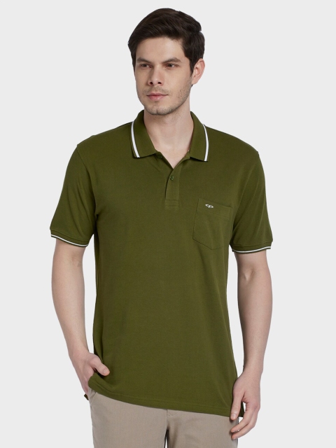 

ColorPlus Men Green Polo Collar T-shirt