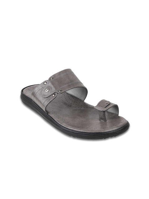 

Mochi Men Grey Leather Comfort Sandals