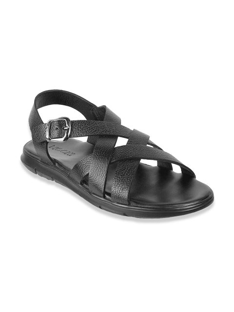 

Mochi Men Black Leather Comfort Sandals