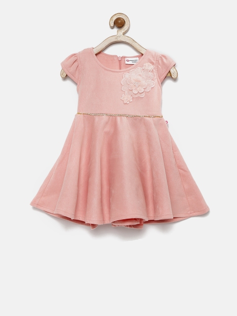 

Peppermint Girls Pink Embellished Fit & Flare Dress