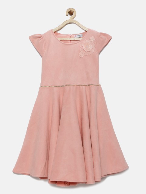 

Peppermint Girls Peach-Coloured Fit and Flare Dress