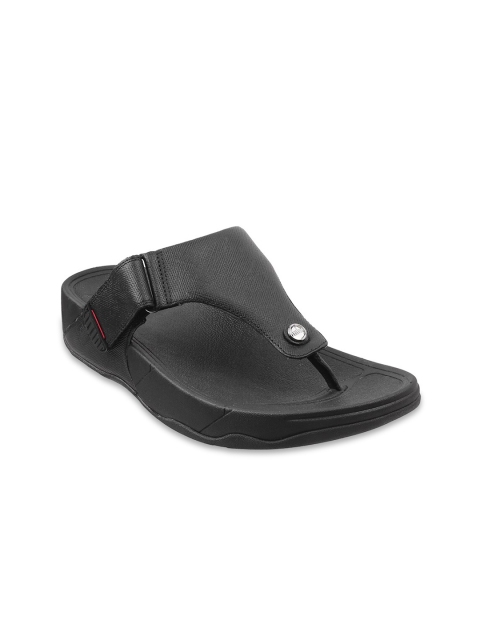 

fitflop Men Black Leather Comfort Sandals