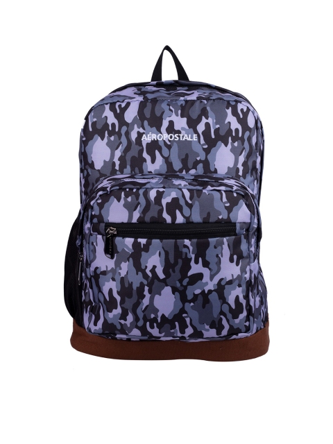 

Aeropostale Unisex Grey & Black Camouflage Backpack