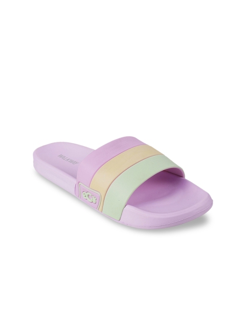 

WALKWAY Women Purple Colourblocked Sliders