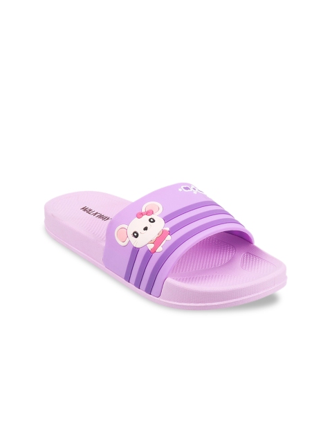 

WALKWAY Women Purple Striped Open Toe Flats