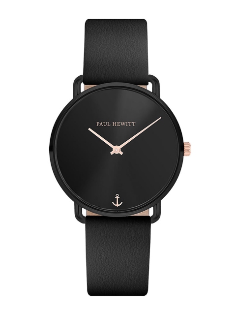 

PAUL HEWITT Women Black Dial & Black Leather Straps Analogue Watch PH-M-B-BS-32S