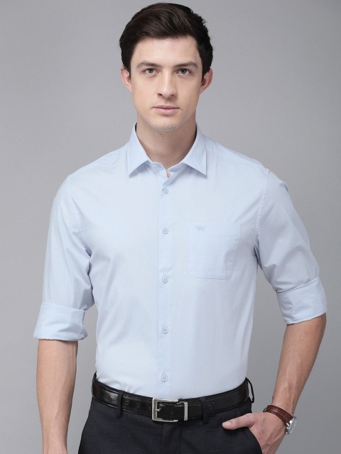 

THE BEAR HOUSE Men Blue Slim Fit Opaque Formal Shirt