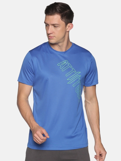 

ATTIITUDE Men Blue Typography Printed T-shirt