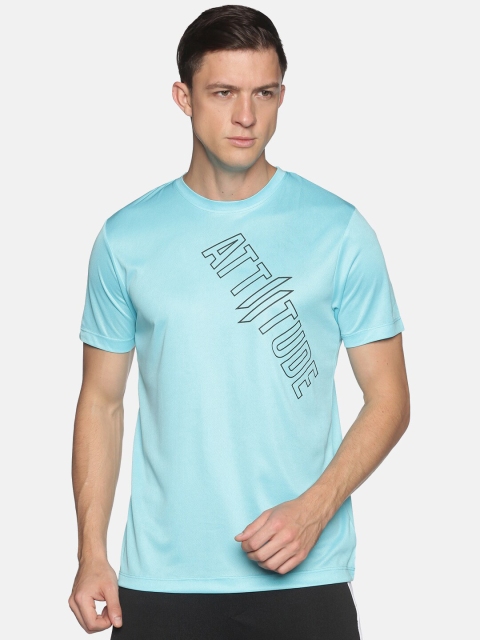 

ATTIITUDE Men Blue Typography Printed T-shirt
