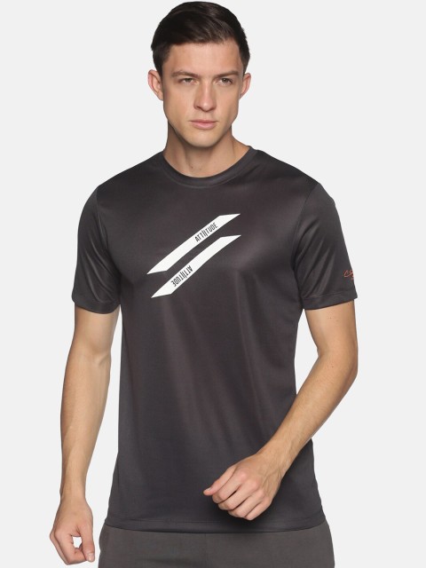 

ATTIITUDE Men Grey Brand Logo Printed T-shirt