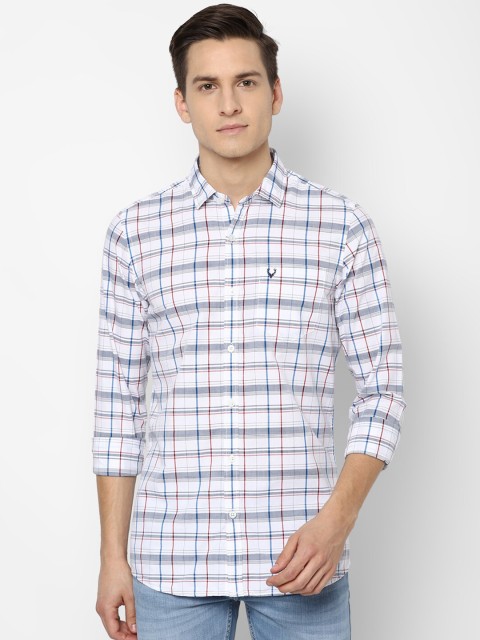

Allen Solly Sport Men White Opaque Checked Casual Shirt