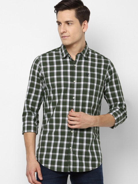 

Allen Solly Sport Men Green Tartan Checks Opaque Cotton Casual Shirt