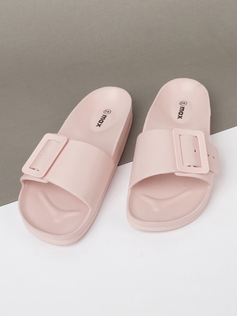 

max Women Pink Rubber Sliders
