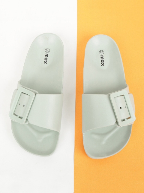 

max Women Green Rubber Sliders