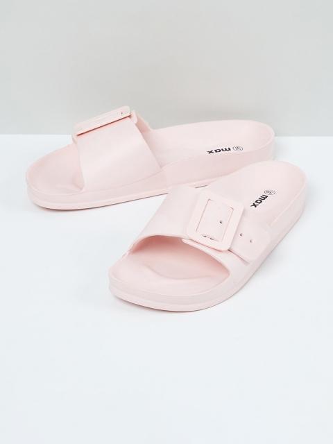 

max Women Pink Rubber Sliders