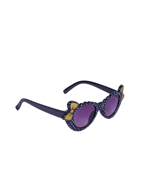 

Spiky Unisex Kids Purple Lens & Black Cateye Sunglasses UV Protected Lens Bo_Ylw_Blk