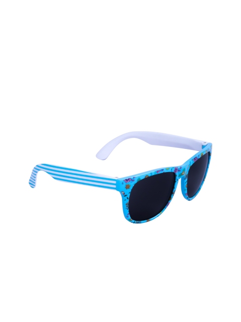 

Spiky Unisex Kids Black Lens & Blue Square Sunglasses with UV Protected Lens Flr_Blue_Wht