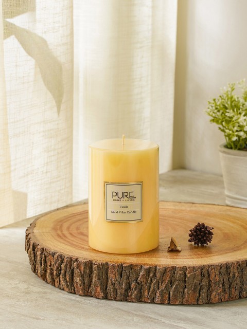 

Pure Home and Living Beige Vanilla Pillar Candle
