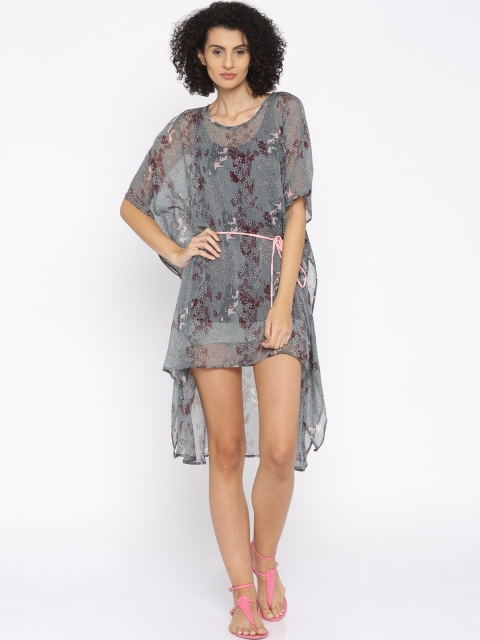 

The Kaftan Company Grey Printed Cover-Up Dress DR_EASYSH005, Green