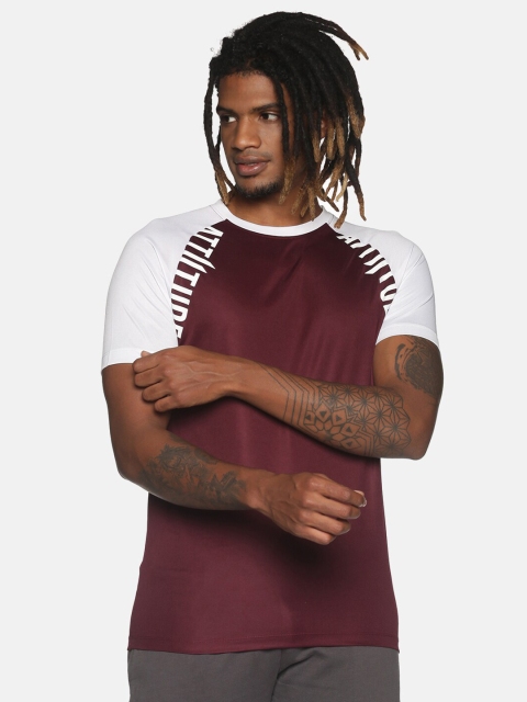 

ATTIITUDE Men Maroon T-shirt