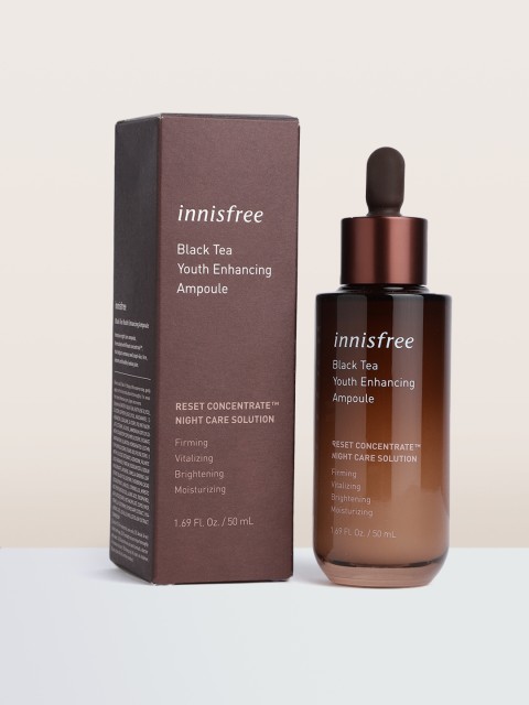 

Innisfree Black Tea Youth Enhancing Ampoule - Night Care Solution - 50 ml, Brown