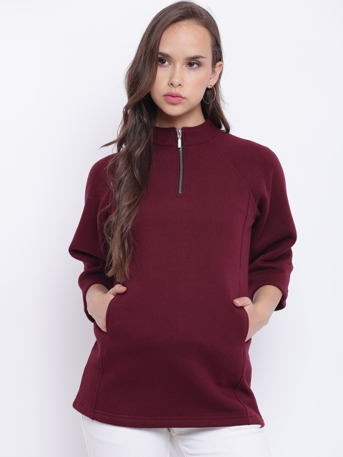 

Texco Women Maroon Sweatshirt