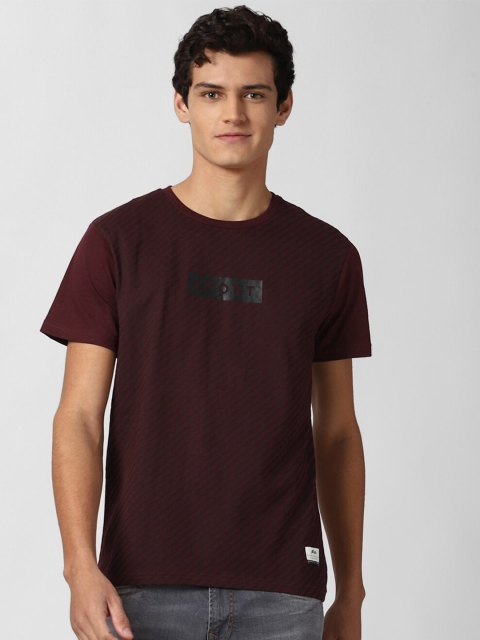 

Peter England Casuals Men Brown Printed Slim Fit T-shirt