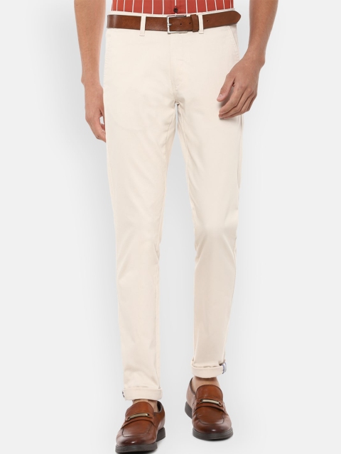 

Van Heusen Sport Men Beige Solid Slim Fit Trousers