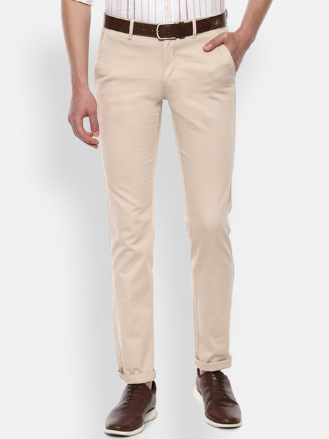 

Van Heusen Sport Men Cream-Coloured Slim Fit Chinos Trousers