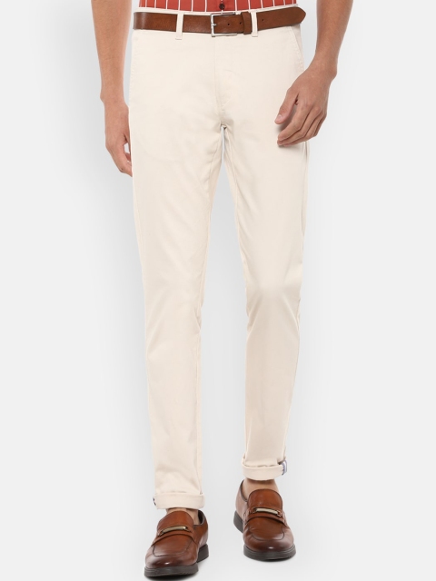 

Van Heusen Sport Men Beige Solid Slim Fit Trousers