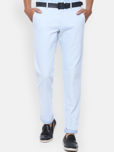 

Louis Philippe Sport Men Blue Textured Slim Fit Trousers