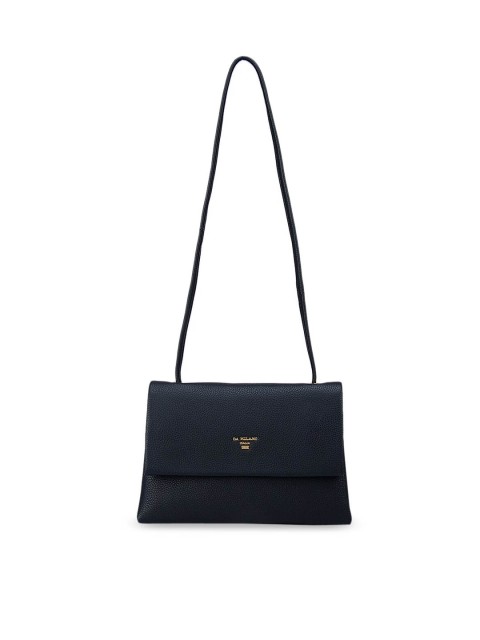 

Da Milano Black Structured Sling Bag With Quilted