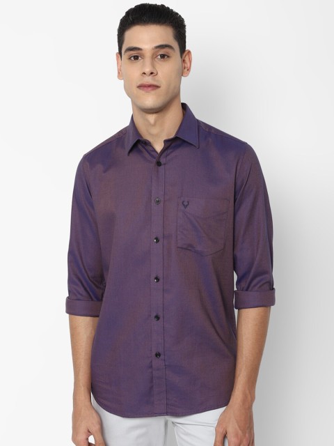 

Allen Solly Men Purple Textured Slim Fit Casual Shirt